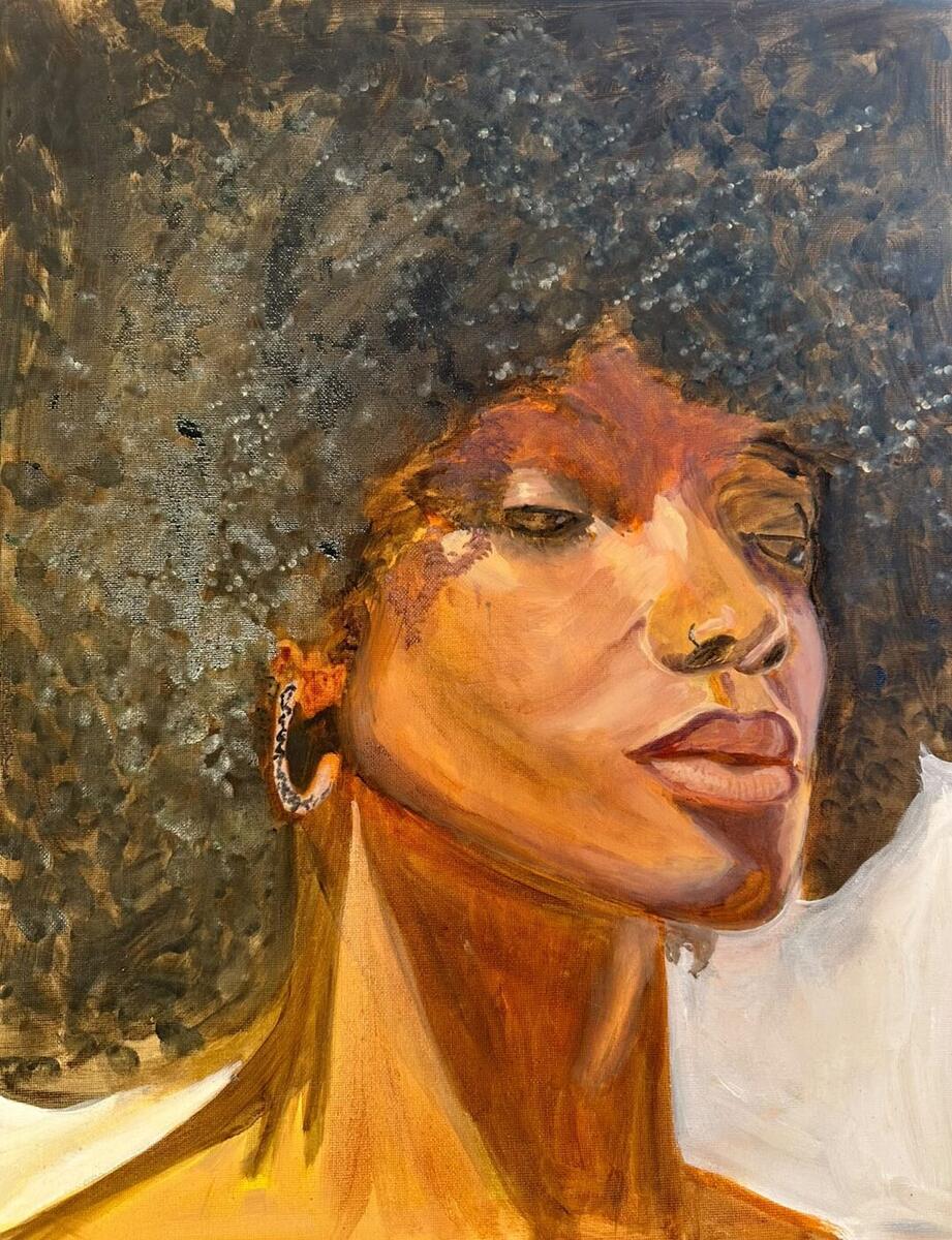 Porträt einer Frau, Acrylmalerei