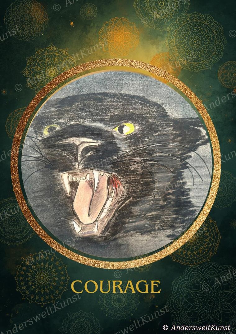 Orakelkarte „Courage“ aus dem Anderswelt Orakel