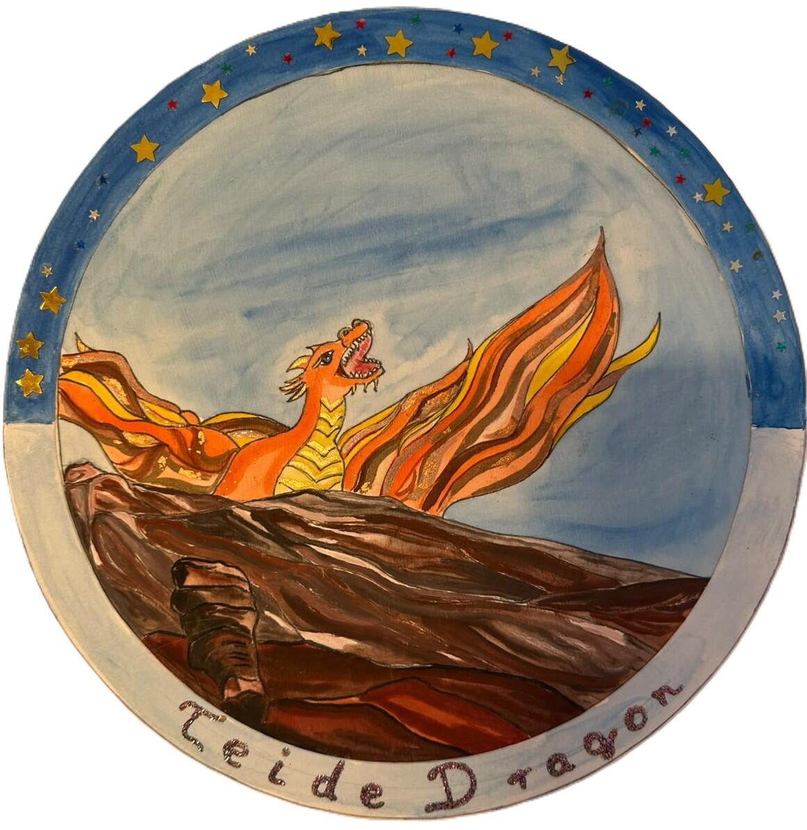 Drache über dem Teide auf Teneriffa